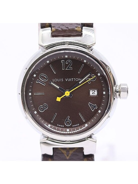 Louis Vuitton Tambour Quartz Brown Dial Watch